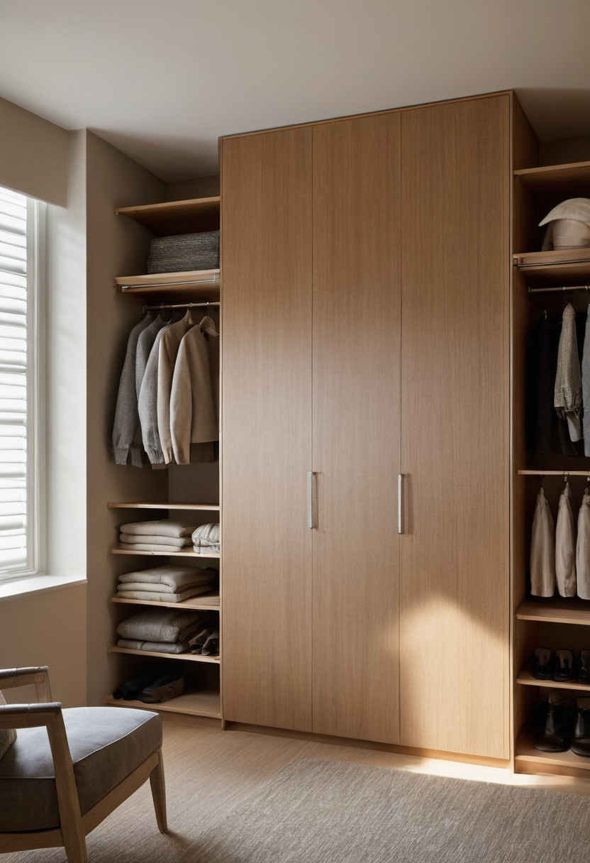 Wardrobes and closets need more depth than their catalog dimensions suggest shown in a luxury residential interior