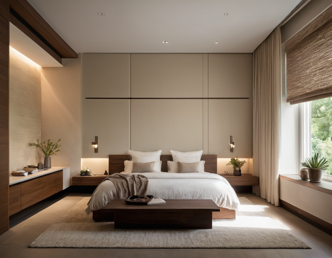 Use proportion rules only after the bedroom passes the clearance test shown in a luxury residential interior