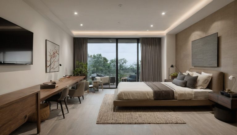 What must be standardized before you shop home decor for four rental bedrooms shown in a luxury residential interior